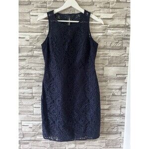 J. Crew Navy Blue Pamela Floral Lace Mini Dress Size 4